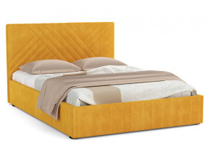 Кровать Гамма 1600 с основанием велюр тенерифе куркума в Талице - talica.magazinmebel.ru | фото - изображение 1