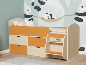 Кровать Малыш-7 Дуб-Оранжевый в Талице - talica.magazinmebel.ru | фото