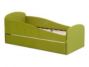 Кровать с ящиком Letmo оливковый (велюр) в Талице - talica.magazinmebel.ru | фото