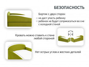 Кровать с ящиком Letmo оливковый (велюр) в Талице - talica.magazinmebel.ru | фото - изображение 13