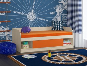 Кровать Соня 4 дуб молочный-оранжевый в Талице - talica.magazinmebel.ru | фото