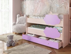 Кровать Соник с ящиком млечный дуб-ирис в Талице - talica.magazinmebel.ru | фото