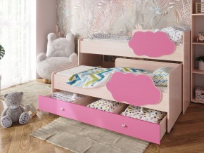 Кровать Соник с ящиком млечный дуб-розовый в Талице - talica.magazinmebel.ru | фото