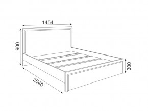 Кровать стандарт с настилом 1400 Беатрис модуль 16 Дуб млечный в Талице - talica.magazinmebel.ru | фото - изображение 2
