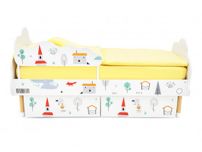 Кровать Stumpa Облако бортик и ящики рисунок Шале в Талице - talica.magazinmebel.ru | фото - изображение 4