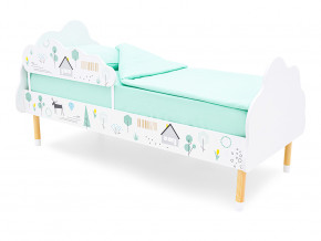Кровать Stumpa Облако с бортиком рисунок Ферма в Талице - talica.magazinmebel.ru | фото