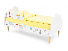 Кровать Stumpa Облако с бортиком рисунок Шале в Талице - talica.magazinmebel.ru | фото