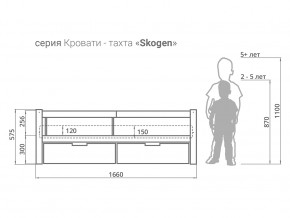 Кровать-тахта Svogen с ящиками и бортиком бежевый-белый в Талице - talica.magazinmebel.ru | фото - изображение 3