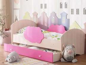 Кровать Тучка с ящиком дуб-розовый в Талице - talica.magazinmebel.ru | фото