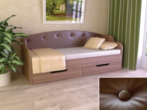 Кровать Юниор Тип 2 шимо темный/арабика 800х1600 в Талице - talica.magazinmebel.ru | фото