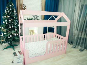 Кроватка-Домик без ящика розовая в Талице - talica.magazinmebel.ru | фото