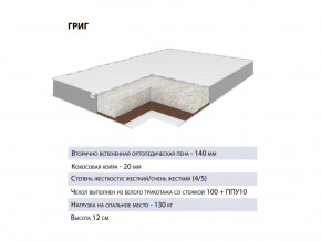 Матрас Григ 140х200 в Талице - talica.magazinmebel.ru | фото - изображение 2