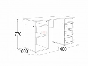 Стол письменный 3 Омега 16 в Талице - talica.magazinmebel.ru | фото - изображение 2