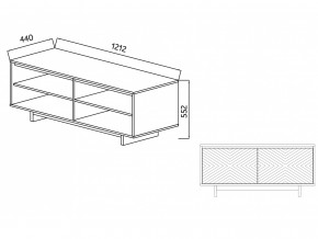 Тумба для ТВА Moderno-1200 Ф4 в Талице - talica.magazinmebel.ru | фото - изображение 4