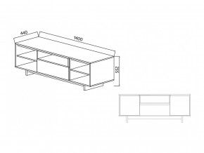 Тумба для ТВА Moderno-1400 Ф6 в Талице - talica.magazinmebel.ru | фото - изображение 4