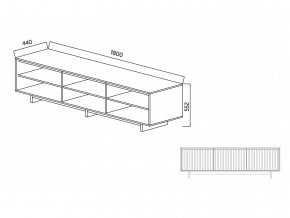 Тумба для ТВА Moderno-1800 Ф5 в Талице - talica.magazinmebel.ru | фото - изображение 5