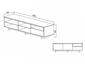 Тумба для ТВА Moderno-1800 В-1 Ф6 в Талице - talica.magazinmebel.ru | фото - изображение 4