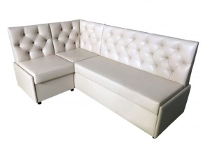 Угловой диван Призма со стяжками белый со спальным местом в Талице - talica.magazinmebel.ru | фото