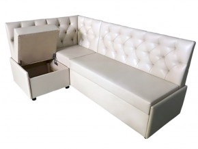Угловой диван Призма со стяжками белый со спальным местом в Талице - talica.magazinmebel.ru | фото - изображение 2