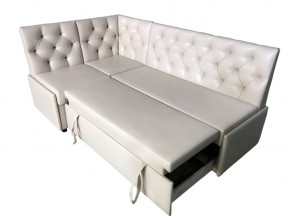 Угловой диван Призма со стяжками белый со спальным местом в Талице - talica.magazinmebel.ru | фото - изображение 3